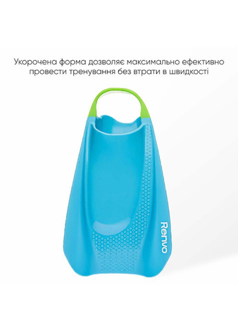 Короткие ласты для тренировки в бассейне Sado Pro с открытой пяткой Синий Renvo (323203694)