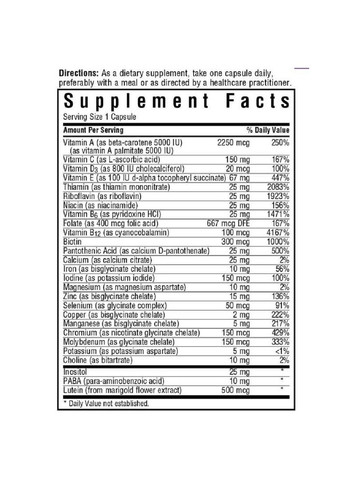 Мультивитамины с железом, MultiONE,, 60 вегетарианских капсул Bluebonnet Nutrition (326054552)