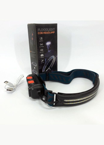 Ліхтар налобний акумуляторний BL-W691-2COB (white/red/RGB) з датчиком руху, потужний ліхтар налобний Bailong (364665027)