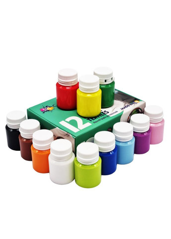 Набір акрилових фарб для текстилю 5027-AC 12 кольорів по 20 мл. Art Craft (367966625)