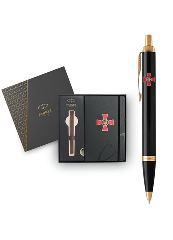 Набір IM 17 ARMY Black GT BP кулькова ручка + блокнот 22032b24_W0010u Parker (316467816)