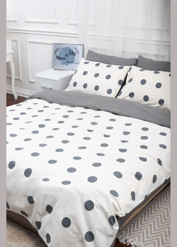 Комплект постельного белья King Size 220x240 наволочки 4х50х70 Ranforce Elite (MS-820000143) Moon&Star Riccarda Gray (284416312)