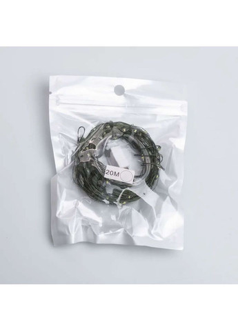 Гирлянда роса 20 метров USB на 200 led светодиодов капля зеленый провод белая Jooki (362672743)