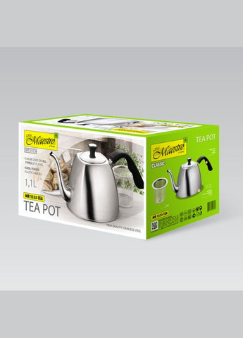 Чайник заварочный нержавеющий 1.1 л MR-1333-tea (MR-1333-tea) Maestro (335048114)
