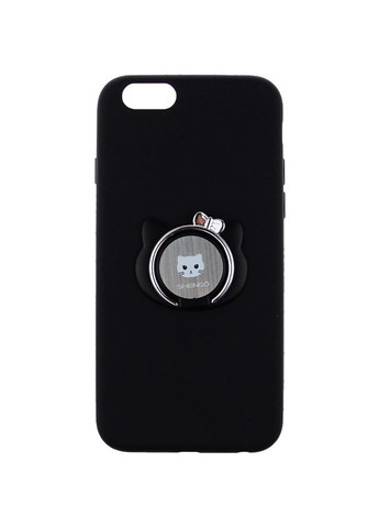 Чехолнакладка Soft-touch holder TPU Case iPhone 6/6S Black Shengo (301473335)