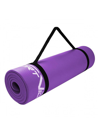 Килимок (мат) спортивний NBR 180 x 60 x 1 см для йоги та фітнесу SV-HK0068 Violet SportVida (282433341)