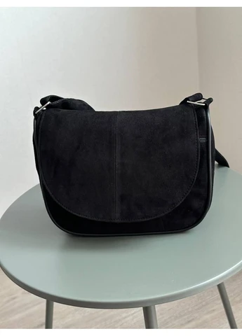 Сумка женская натуральная замша черная 113040 No Brand (379971036)