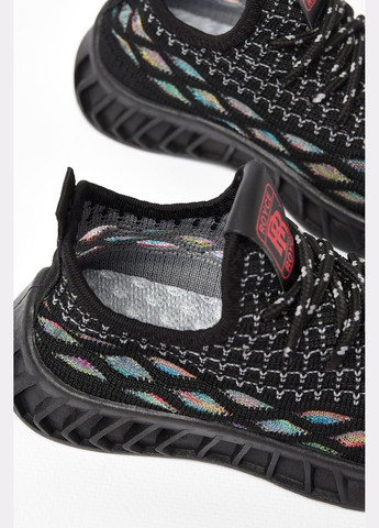 Черные демисезонные кроссовки детские для мальчика текстильные черного цвета Let's Shop