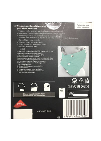 Гейтор маска-бандана від морозу холоду та вітру для дівчинки 365813 бірюза Crivit (295354883)