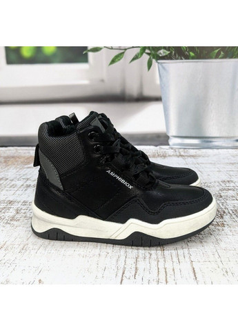 Черные повседневные осенние ботинки демисезонные для мальчика С.Луч