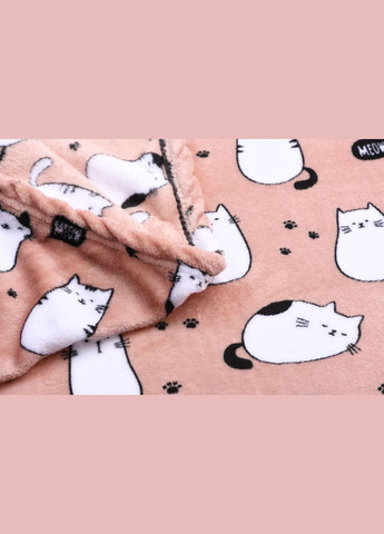 Плед Flannel 160х200см котики 100% полиэстер ART0108PB Ardesto (298725939)