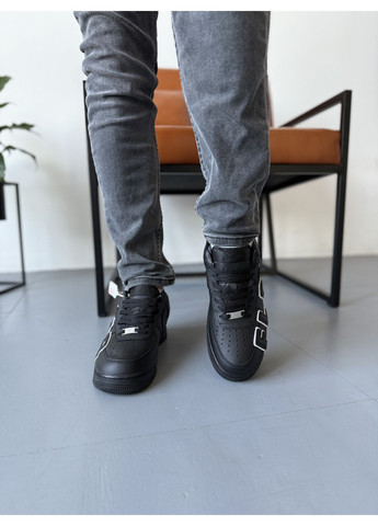 Чорні Осінні кросівки чоловічі nike air force 1 low cactus plant flea black найк аір форс 1 преміум No Brand