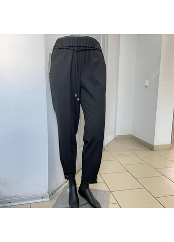 Брюки жіночі штани кежуал на резинці 56 чорні No Brand (354331875)