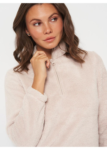 Світло-сірий світшот хутряний H&M однотонний (358640391)