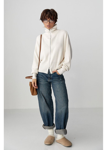 Молочный демисезонный кардиган Lurex