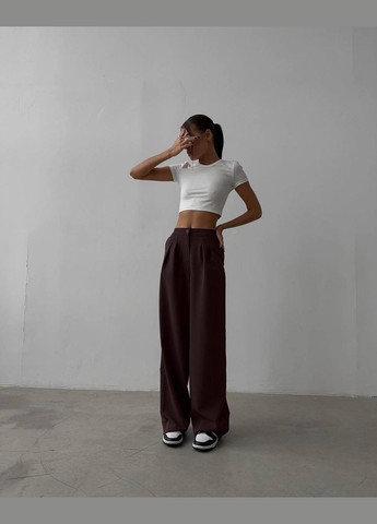 Женские шоколадные брюки No Brand (339508266)