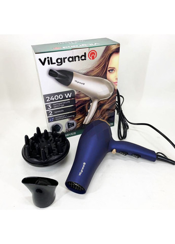 Фен VILGRAND VHD 2424TI. Цвет: голубой No Brand (350937010)