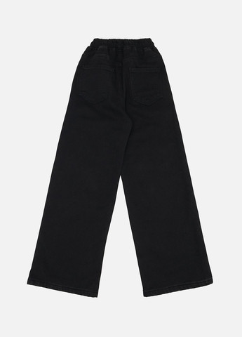 Черные зимние джинсы wide leg для девочки цвет черный цб-00259522 Altun