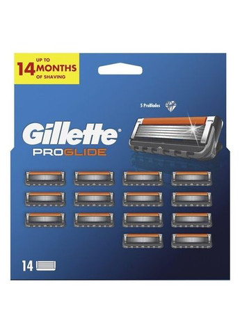 Сменные картриджи для бритья (лезвия кассеты) мужские ProGlide 14 шт Gillette Fusion (324624369)
