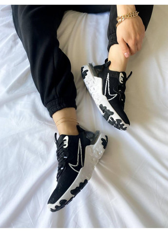КРОСІВКИ ЖІНОЧІ NIKE REACT VISION BLACK WHITE НАЙК РЕАКТ ВІСІОН No Brand чорні демісезони (369391771)