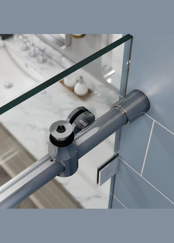 Дверь в нишу SR SD06-140x220-TR-07 прозрачное стекло Easy Clean 8мм, графит (KR5369) KOER (330027317)