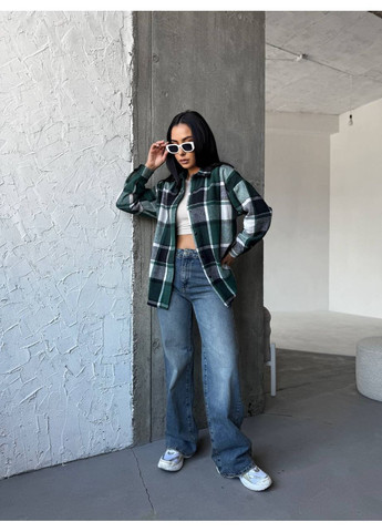 Тепла байкова сорочка в клітинку | Кашемір байка | Розмірна сітка в описі GD/GL Модний простір (364965323)