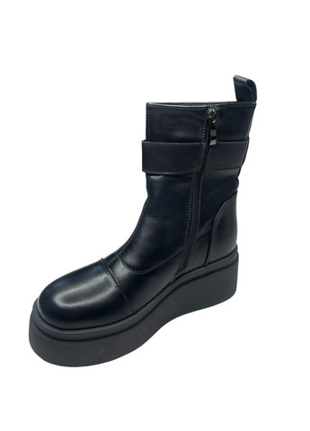 Зимние ботинки зимние женские черные к/зам на платформе № d 781 (р.36-40) 37 Mei De Li из искусственной кожи