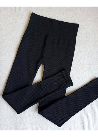 Лосини жіночі рубчик безшовні утеплені з завищеною талією Україна (361248283)