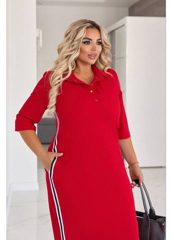 Червона жіноча сукня-поло Osoblyva