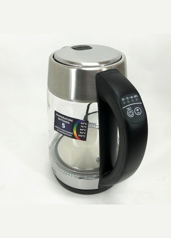 Электрочайник MG-499 2000 Вт 1.7 л, чайник прозрачный с подсветкой, электрочайник с подсветкой Magio (364664792)