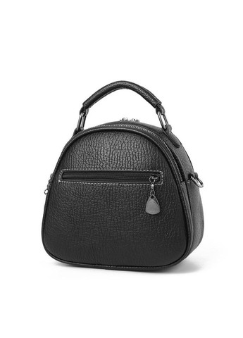 Жіноча міні сумочка на плече чорна з брелоком з екошкіри ProDobro (363258862)