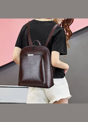 Жіночий рюкзак міський Темно-коричневий No Brand (301083109)