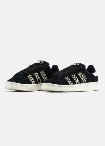 Кроссовки женские Adidas Campus 00s black leopard | Адидас Кампус черные No Brand чёрные демисезоны (315683640)