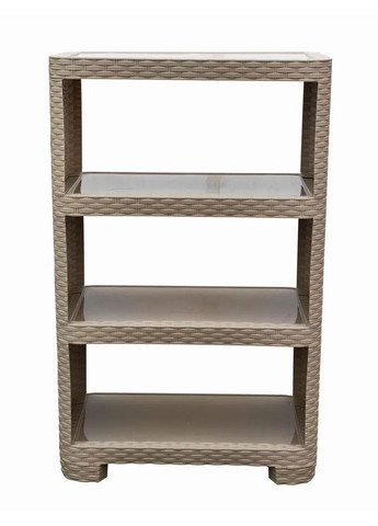 Етажерка пластикова "Ротанг" на 4 секції капучіно Полімер Гарант (351902608)