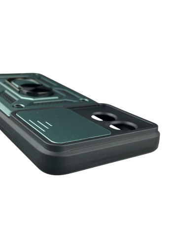 Чохол для A18 броньований з кільцем-тримачем підставкою зі шторкою на оппо а18 зелений rg1 Oppo (366389624)