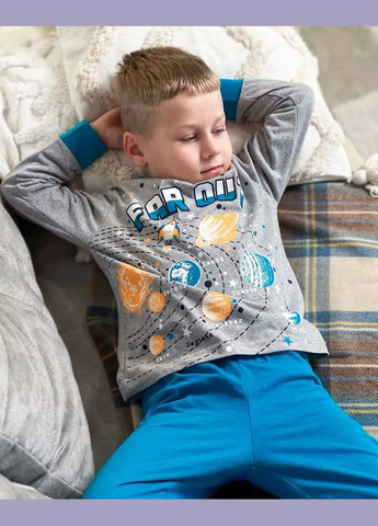 Серая всесезон пижама для мальчика hc (h001-6076-001-33-6) No Brand