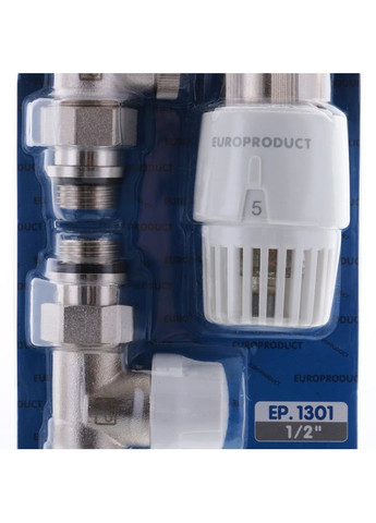 Комплект для подключения радиатора EP.1301 - 1/2'' (Прямой с термоголовкой) (EP6017) EUROPRODUCT (321214286)