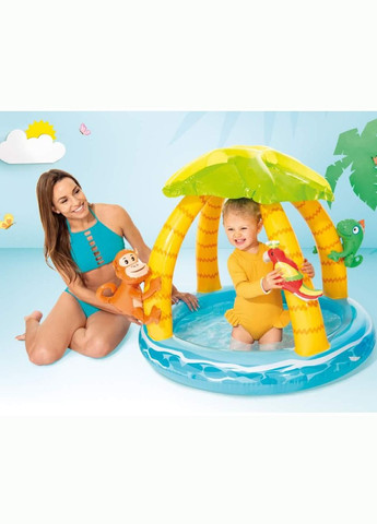 Надувной детский бассейн "Тропический остров" 58417 (Диаметр 120 x Высота 86см) Intex (307088606)