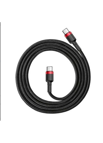 Кабель зарядный Type-C to Type-C 3A PD 60W 0,5 м Red/Black, скоростной зарядный кабель No Brand (330758161)