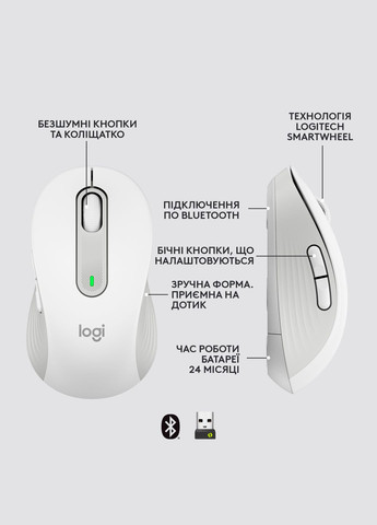 Миша Logitech signature m650 l wireless mouse for business off-w (268140185)