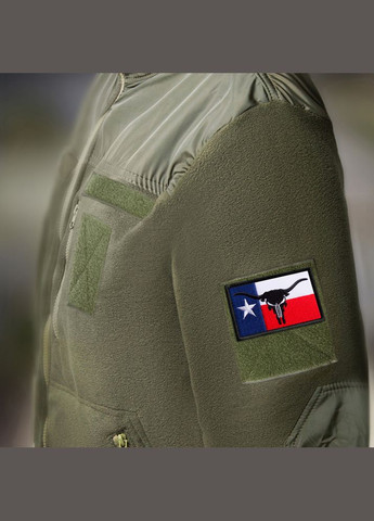 Набір шевронів 2 шт з липучкою прапором штату Техас з Черепом Карателя Бик Рога 5х8 см вишитий патч нашивка IDEIA (300229048)