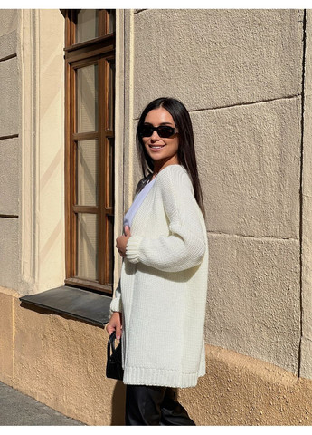 Молочный демисезонный кардиган No Brand