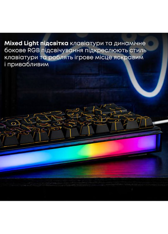 Проводная механическая клавиатура NK68 Red switches Side Contour Black (NK68-R-S-B) Ajazz (377736049)