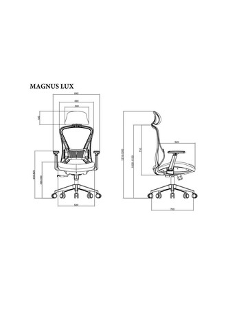 Крісло поворотне MAGNUS LUX чорна тканина/чорний каркас Intarsio (365461351)