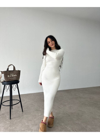 Молочна кежуал сукня жіноча No Brand однотонна