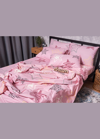 Комплект постельного белья Бязь Gold Люкс евро 200х220 наволочки 2х70х70 (MS-820002660) Moon&Star alpha pink (286761820)