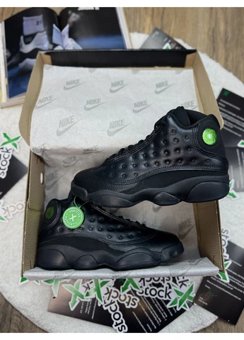 Чорні кросівки чоловічі nike air jordan air 13 retro black найк аір джордан чорні демісезон No Brand