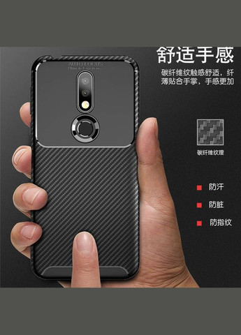 Силиконовый чехол для Nokia 7.1 бампер под карбон Viseaon (322212032)