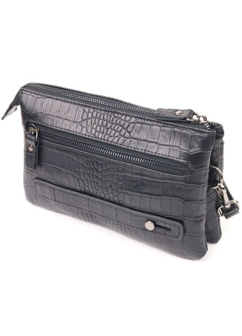 Клатч для мужчин из натуральной фактурной кожи с тиснением под крокодила 21556 Canpellini (329199052)