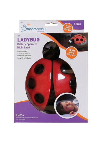 Нічний світильник Ladybug, червоний з чорним () Dreambaby F689 (336492807)